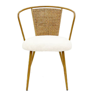 Dining Chairs With Wing Back Design For Kitchen (Set of 2) - Beige / Brown