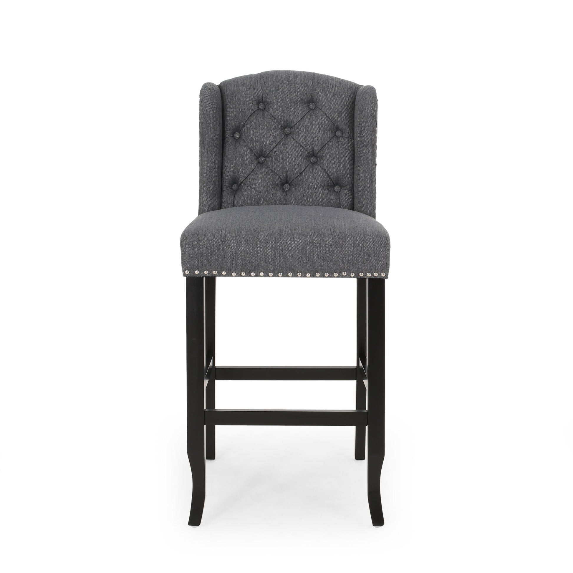 Vienna - Contemporary Fabric Tufted Wingback Counter Stools (Set of 2)