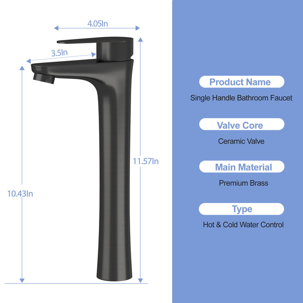 Single Handle Vessel Sink Faucet