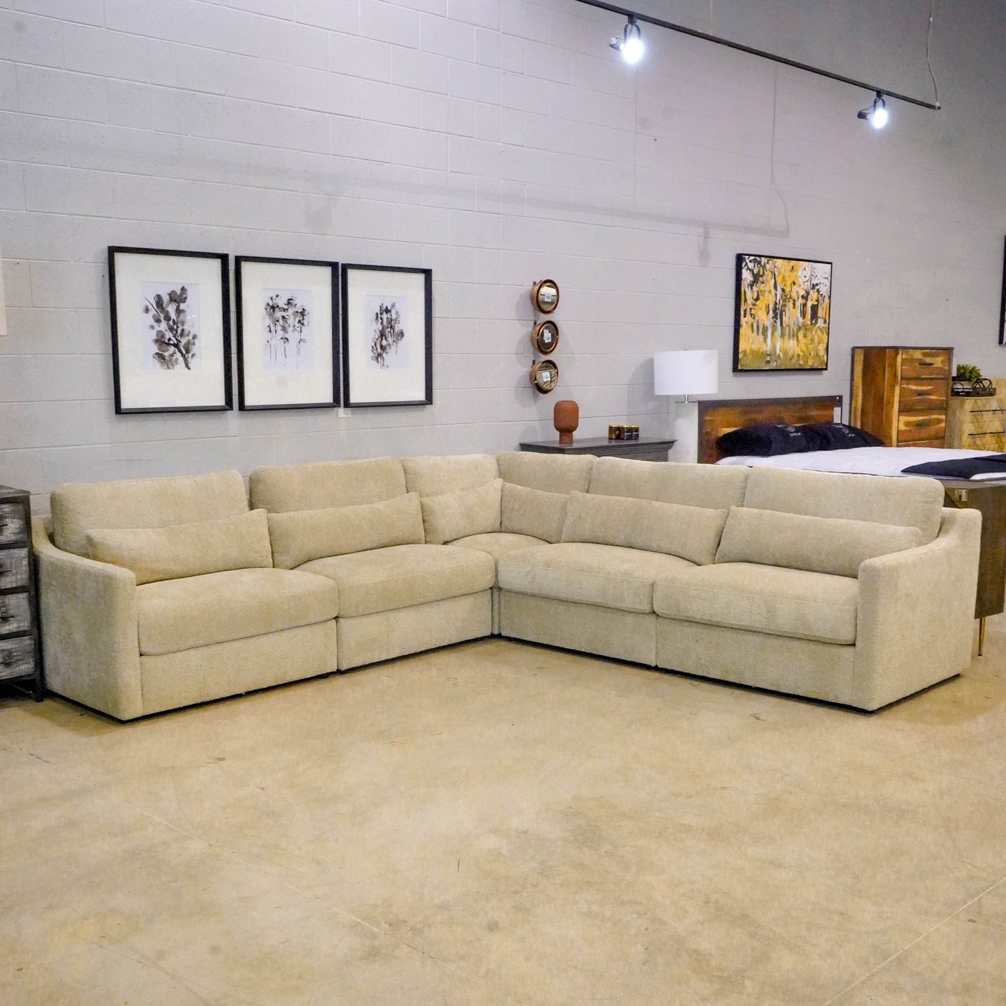 Hampshire Unbleached - Linen Modular Sectional