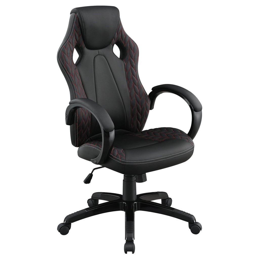 Norset - Upholstered Adjustable Home Office Desk Chair - Black