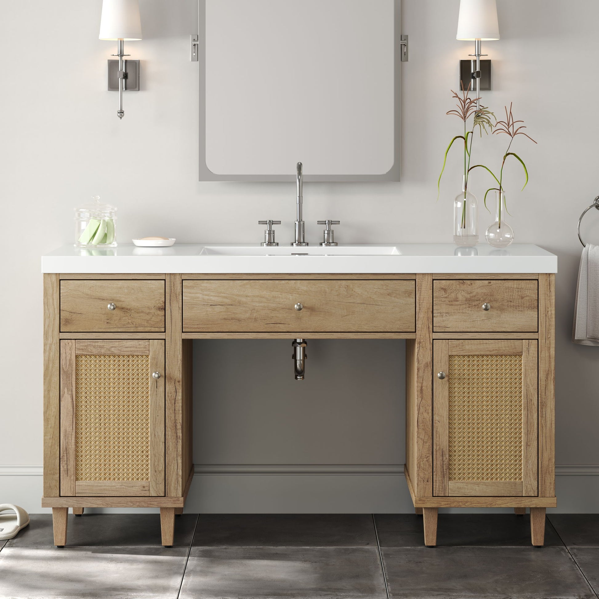 Bathroom Vanity With Sink, Spacious Storage Cabinet