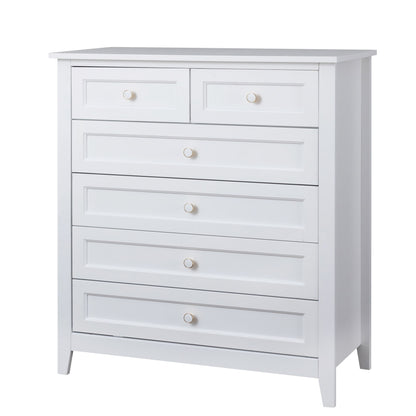 Gewnee - Modern Storage Dresser With 6 Drawers - White