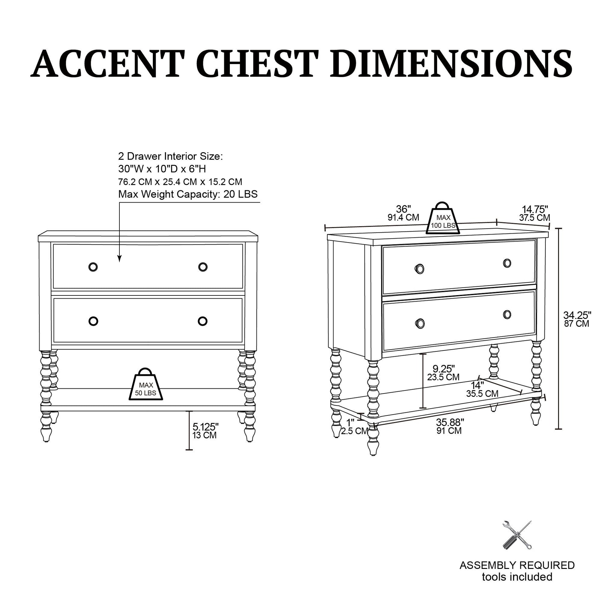 Beckett - 2 Drawer Accent Chest - Morocco Brown