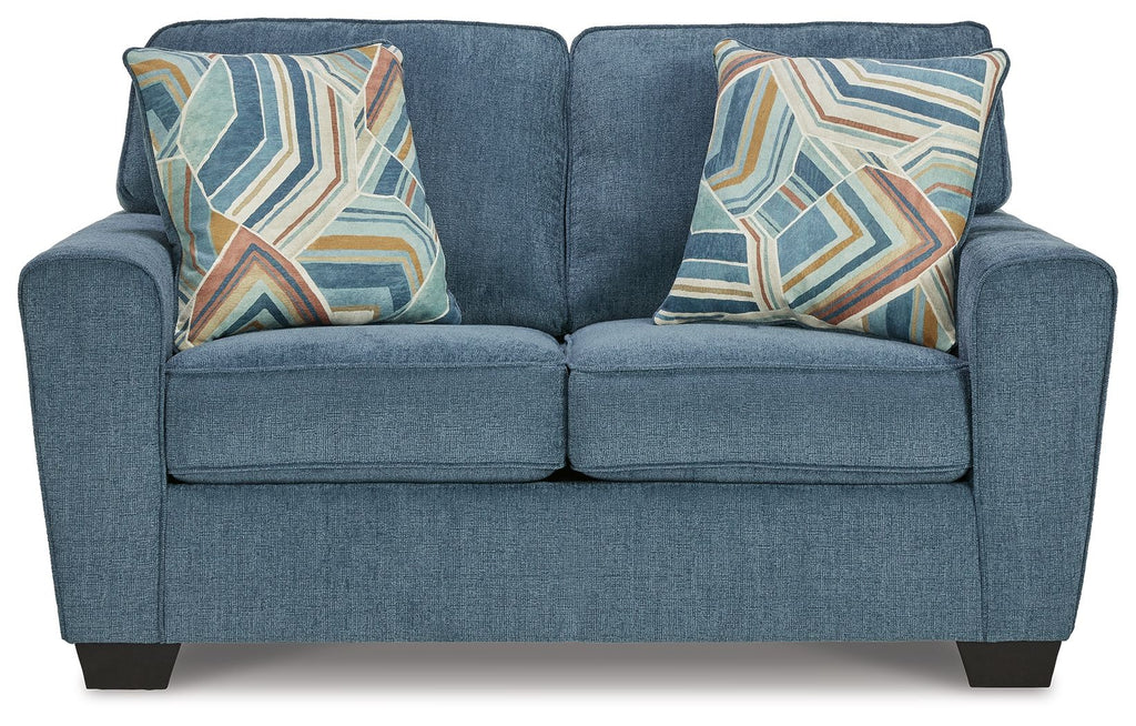 Cashton - Loveseat - Blue