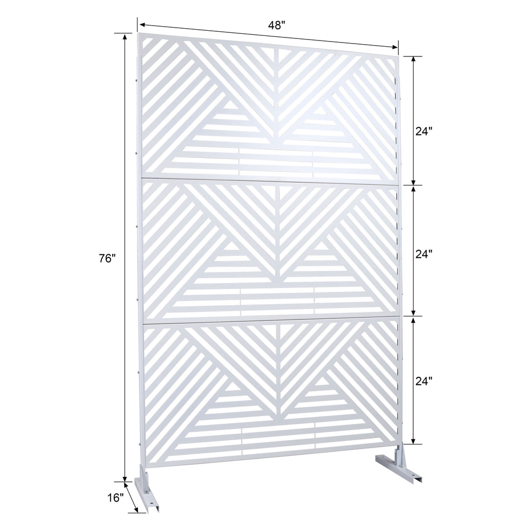 Freestanding Outdoor & Indoor Freestanding Metal Privacy Screen