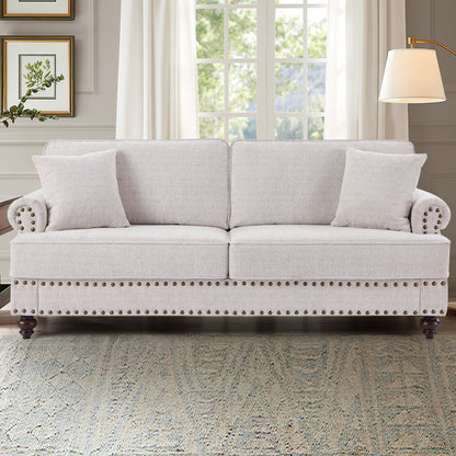 Gewnee - Upholstered Sofas With Armrests - Beige