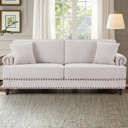 Gewnee - Upholstered Sofas With Armrests - Beige