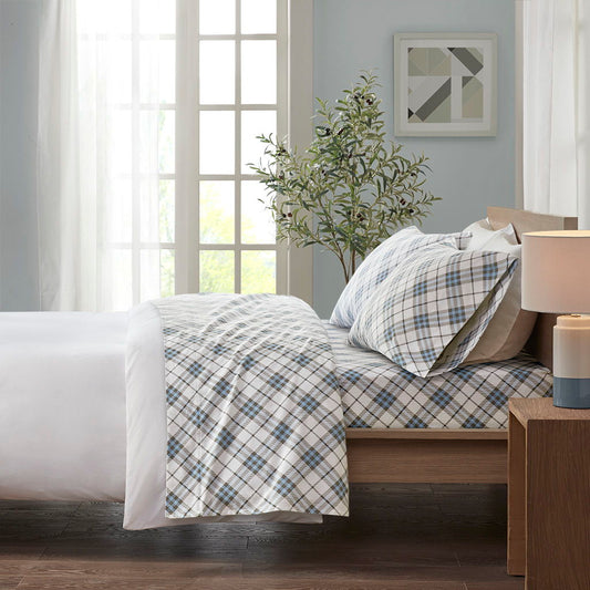 Cozy Sheet Set - Blue Plaid