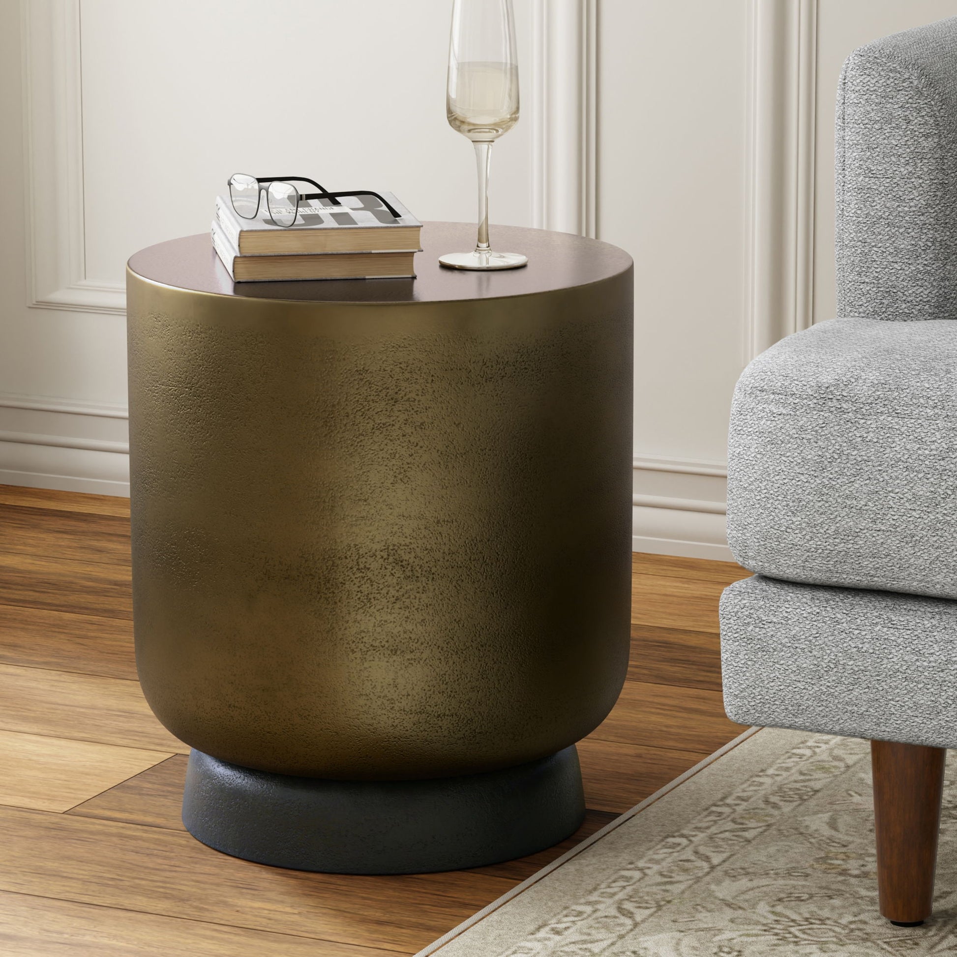 Cody - Cast Aluminum Side Table - Bronze