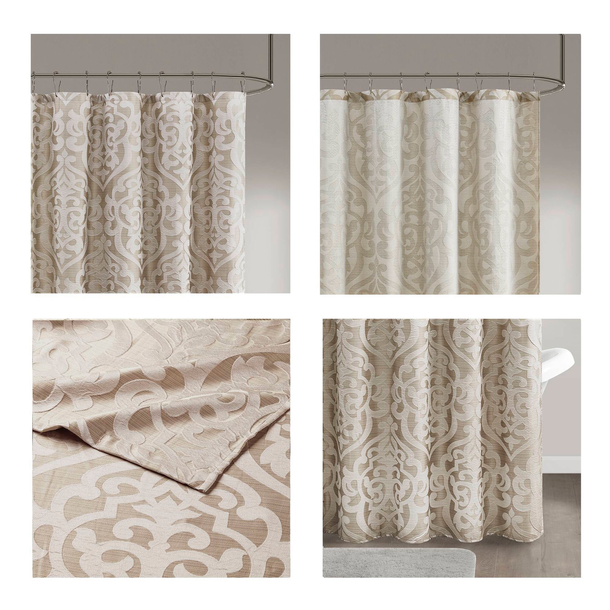 Odette - Shower Curtain - Tan