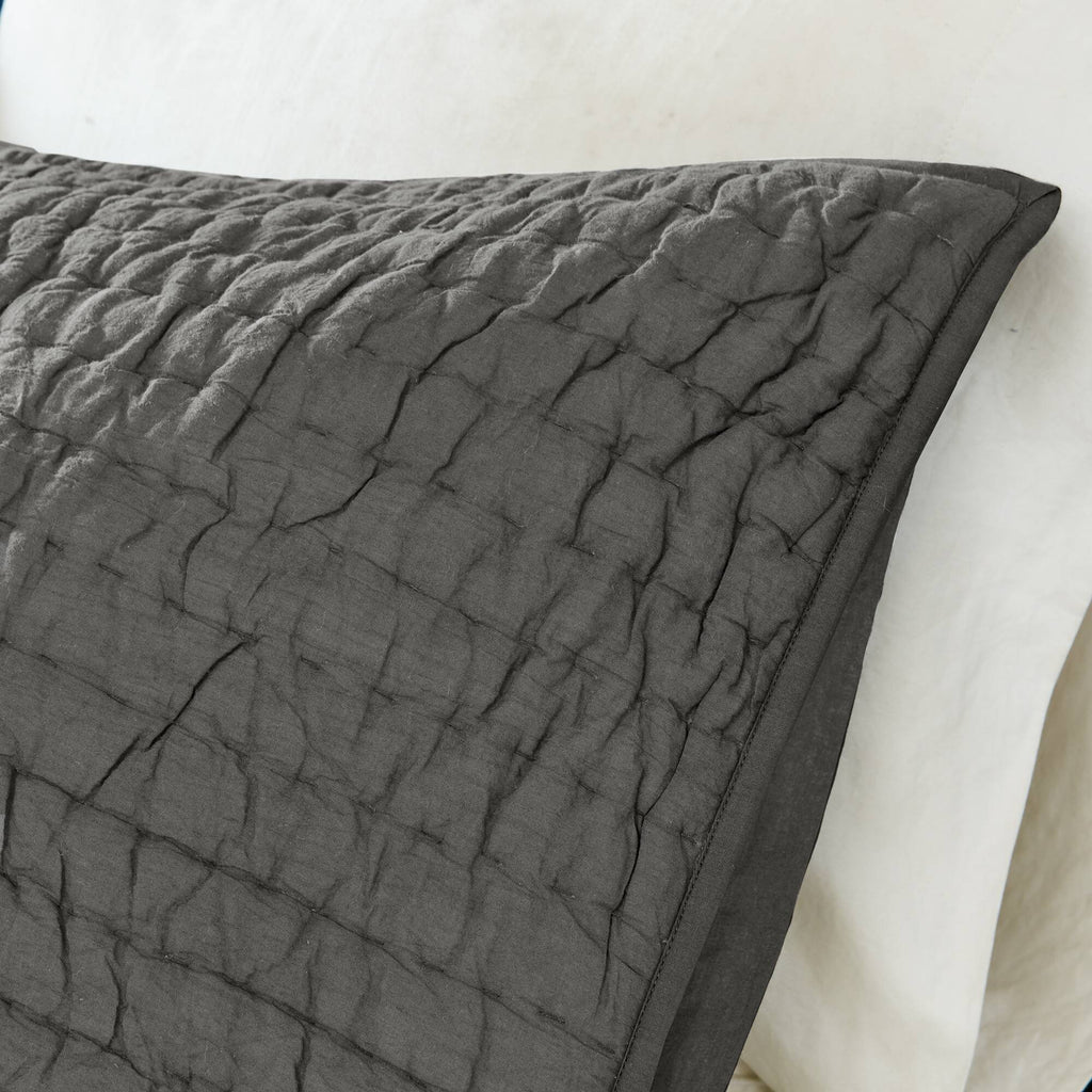 Serene - Hand Quilted Coverlet Set - Gray