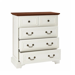 Modern 5 Drawer Dresser For Bedroom, Ample Storage Wide Chest Of Drawers