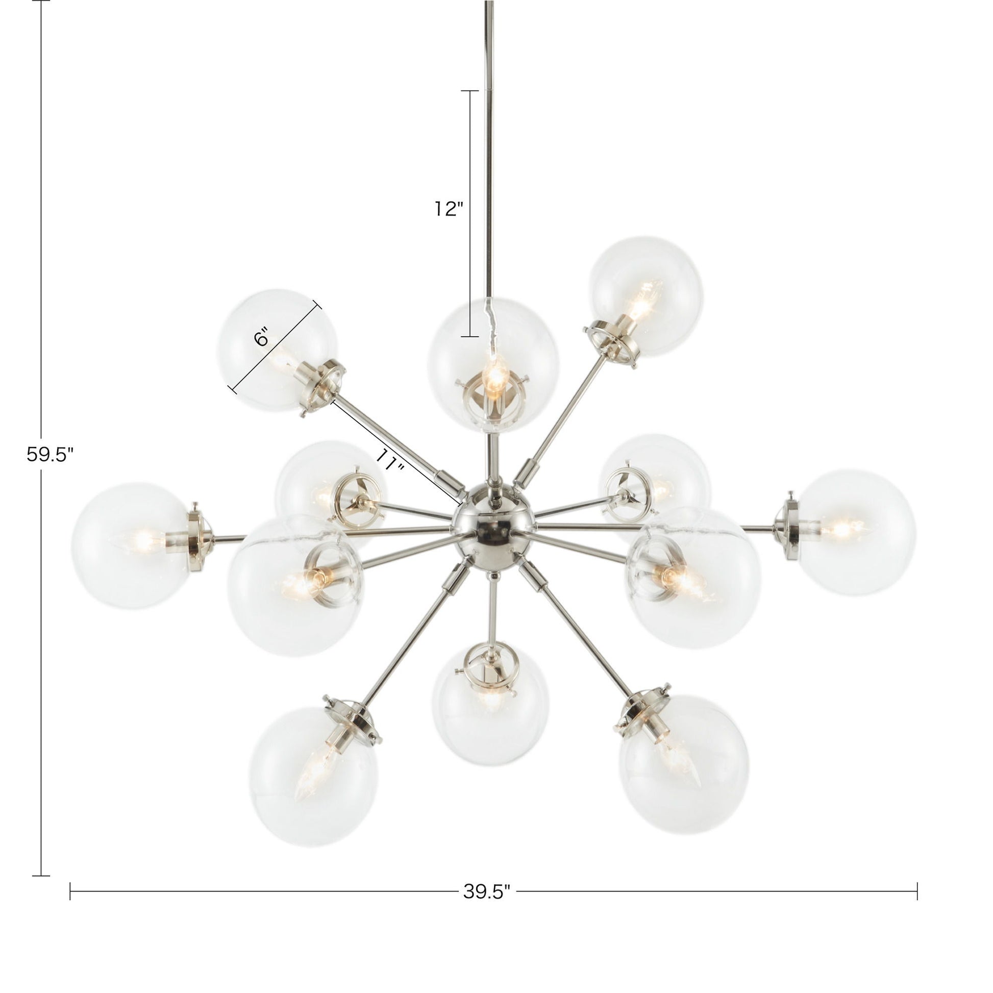 Paige - Chandelier - Silver