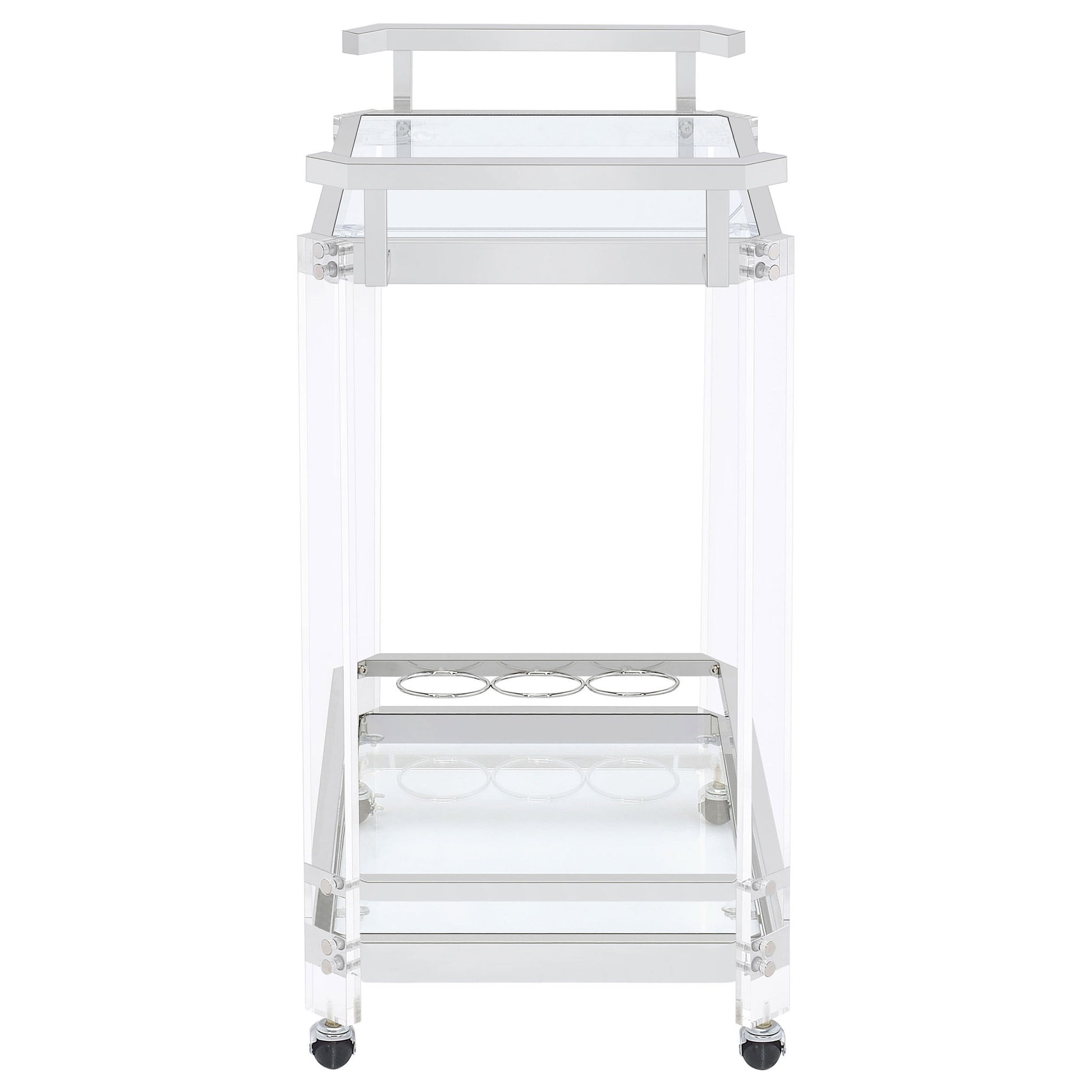 Kempton - 2 Tier Bar Cart - Chrome