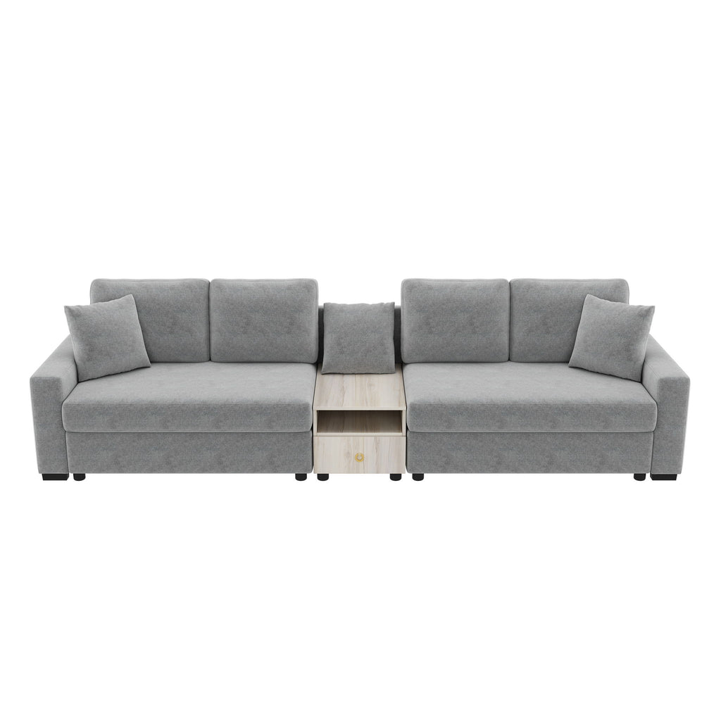 Modular Sofa Couch With Storage Armrest And Center Console