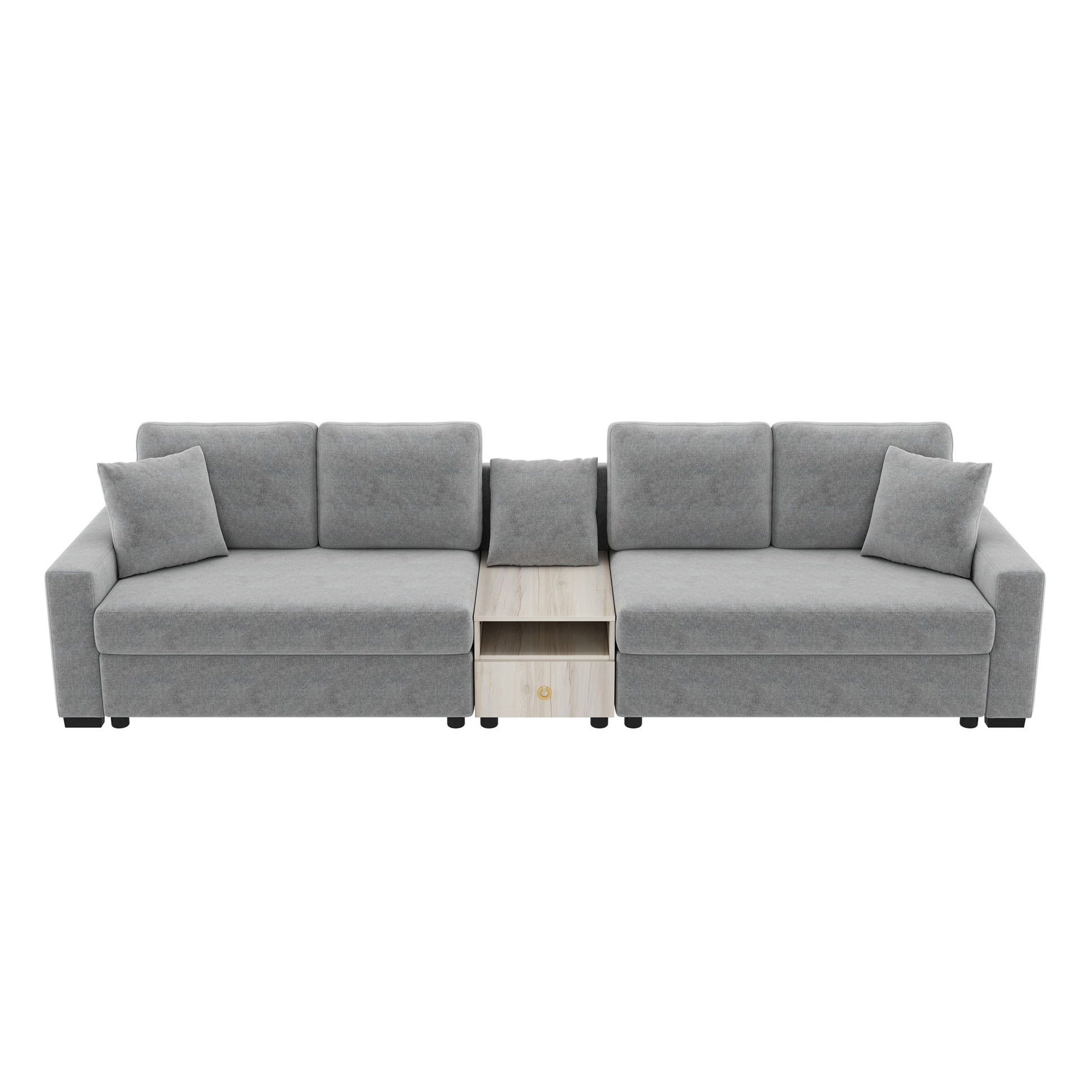 Modular Sofa Couch With Storage Armrest And Center Console