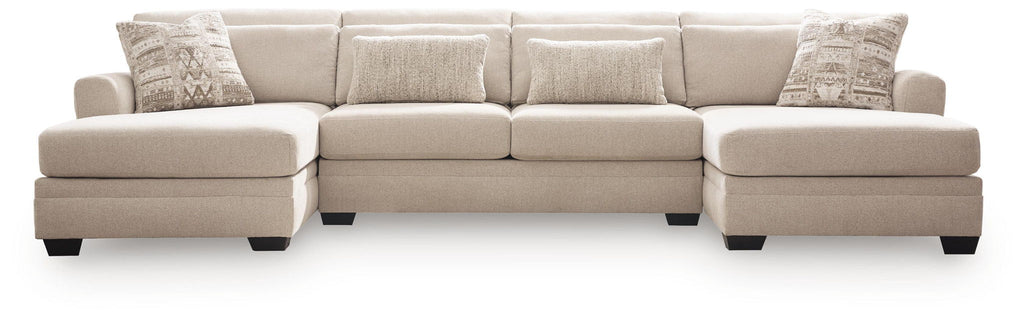 Mandi Point - 3-Piece Double Chaise Sleeper Sectional - Marble
