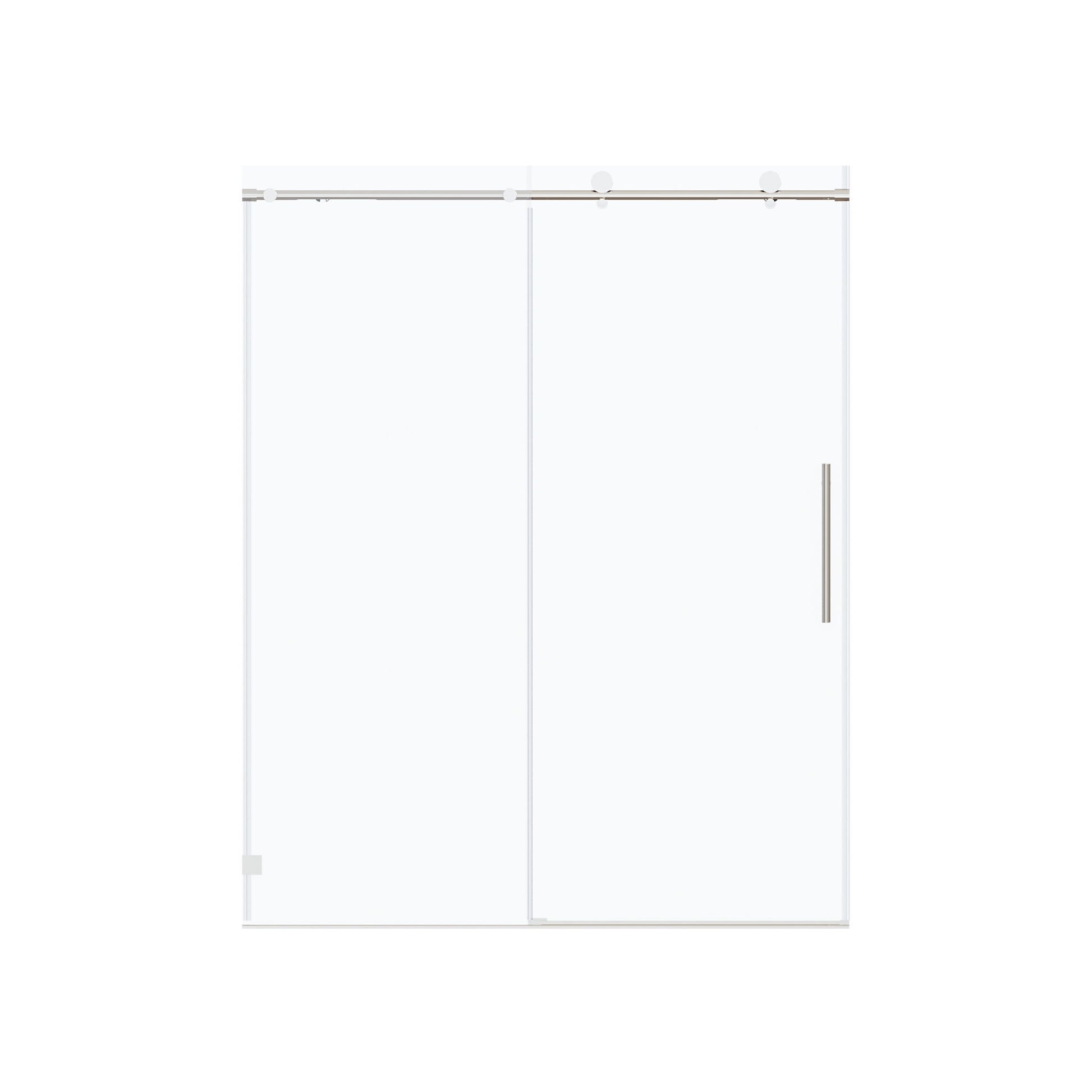 Frameless, Single Sliding Soft Close Shower Doors, 5/16" Sgcc Tempered Glass