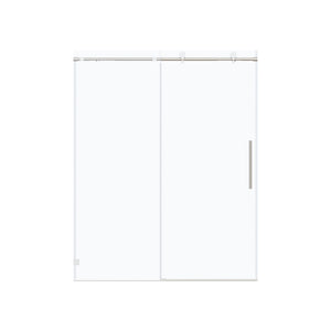 Frameless Single Sliding Soft Close Shower Doors, 5 / 16" Sgcc Tempered Glass - Chrome