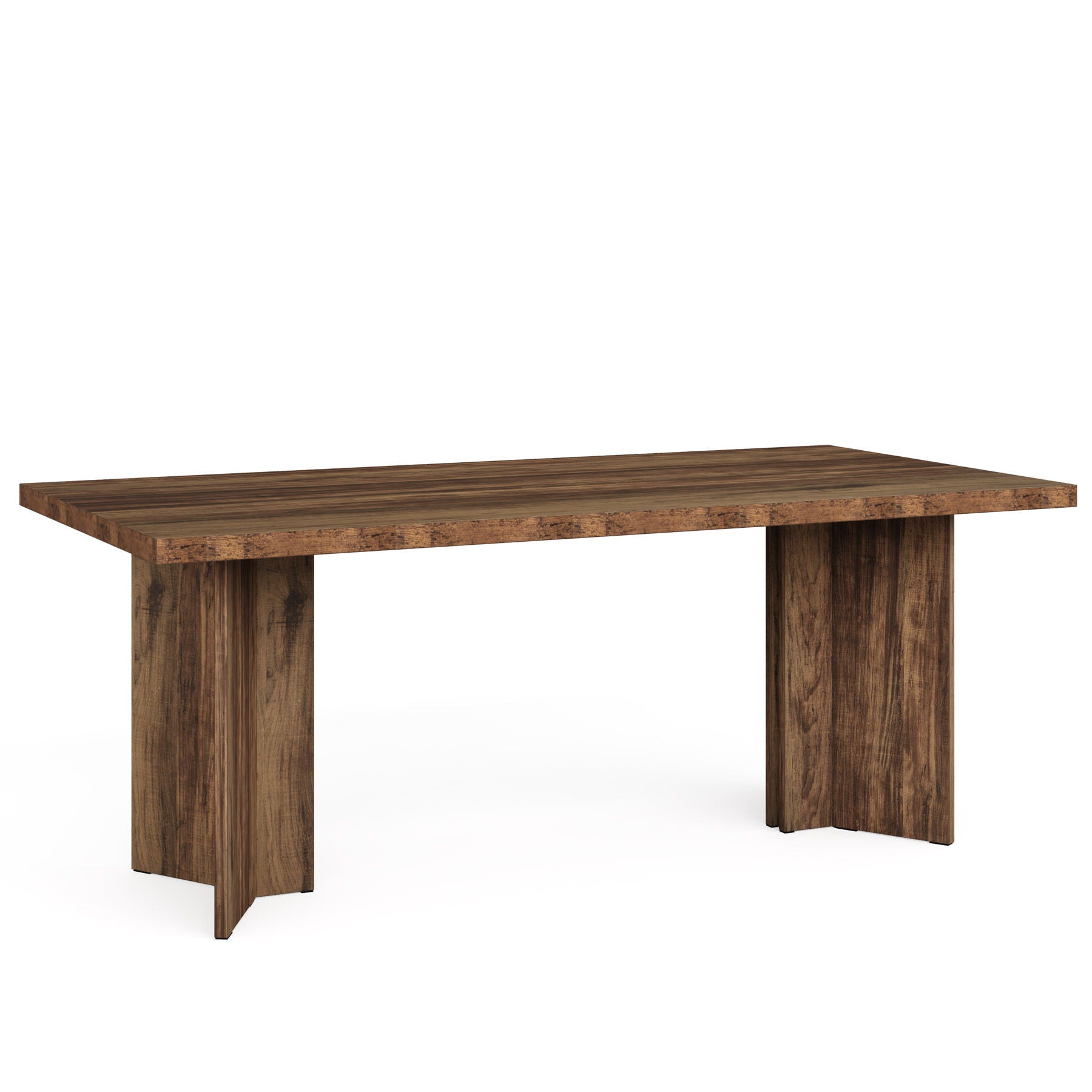 Executive Desk, Vintage Computer Workstation With Thickened Tabletop