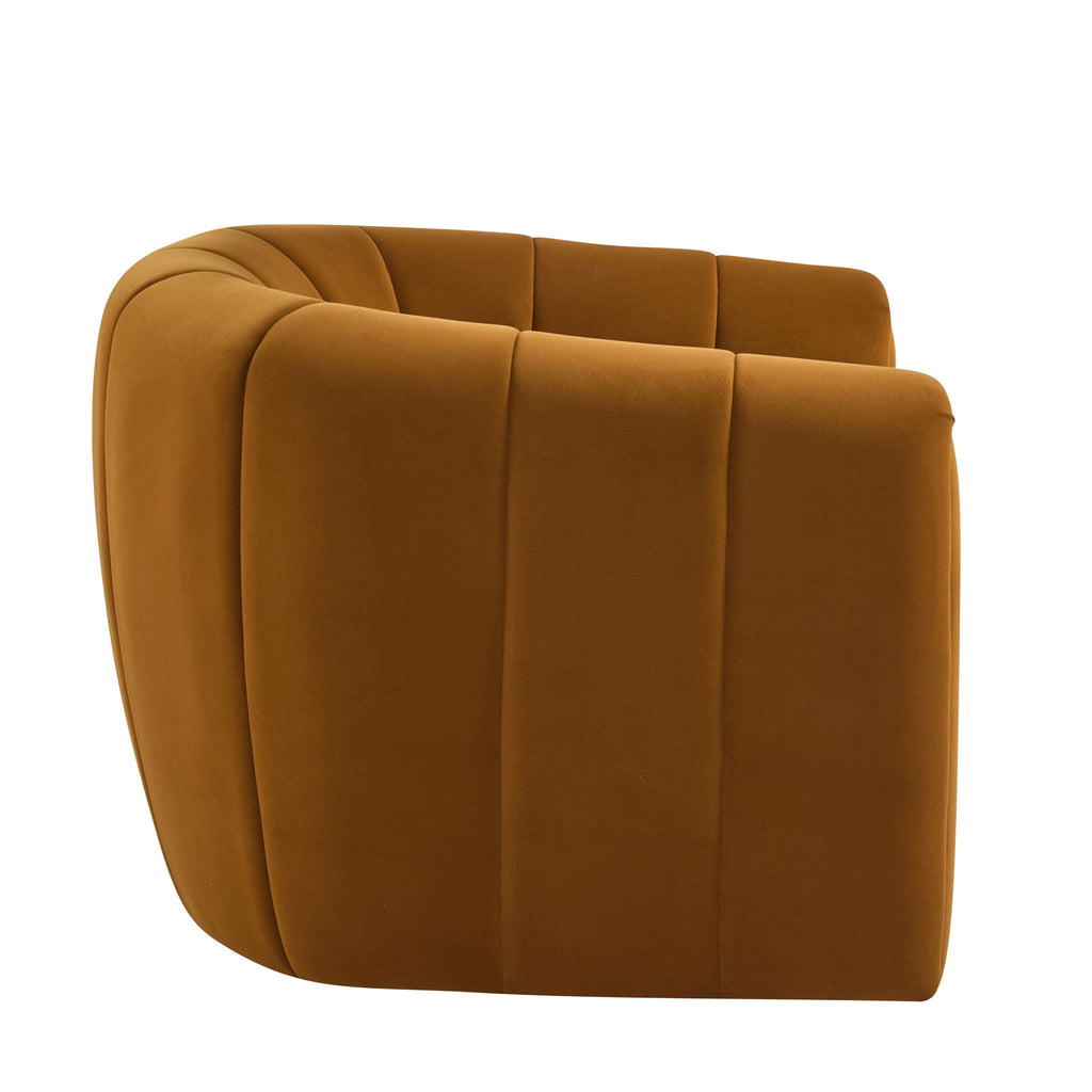 Serenizia - Upholstered Swivel Chair With Channel Tufted