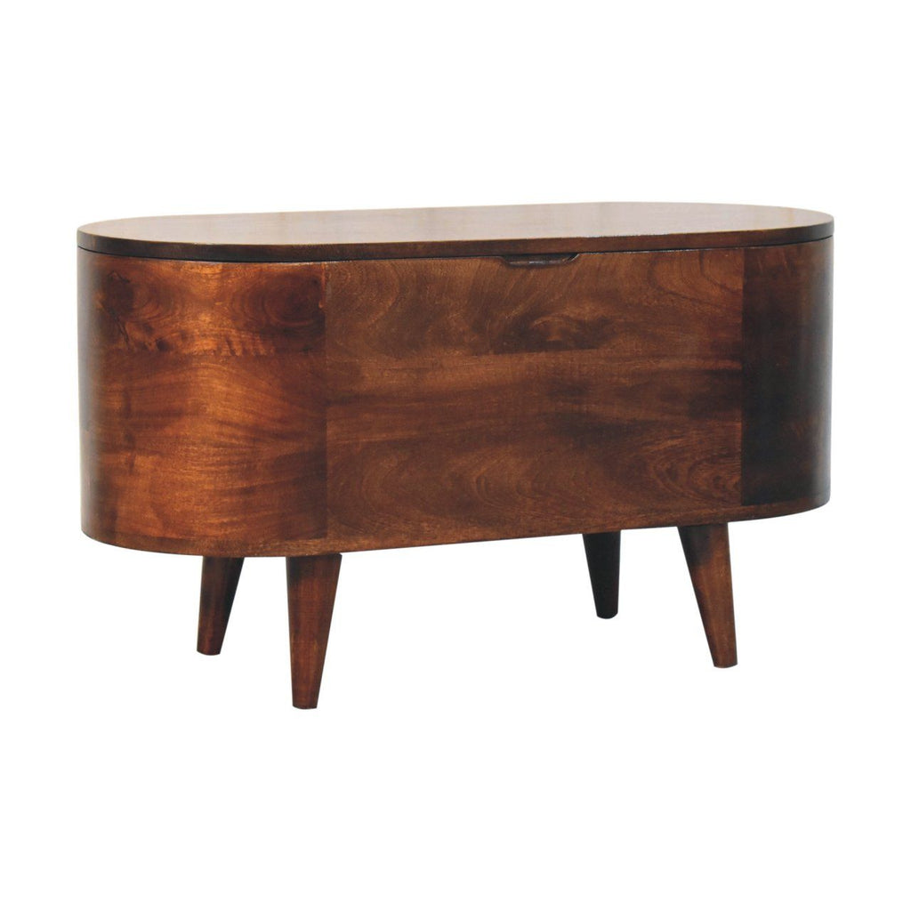Rounded Lid Up Blanket Box