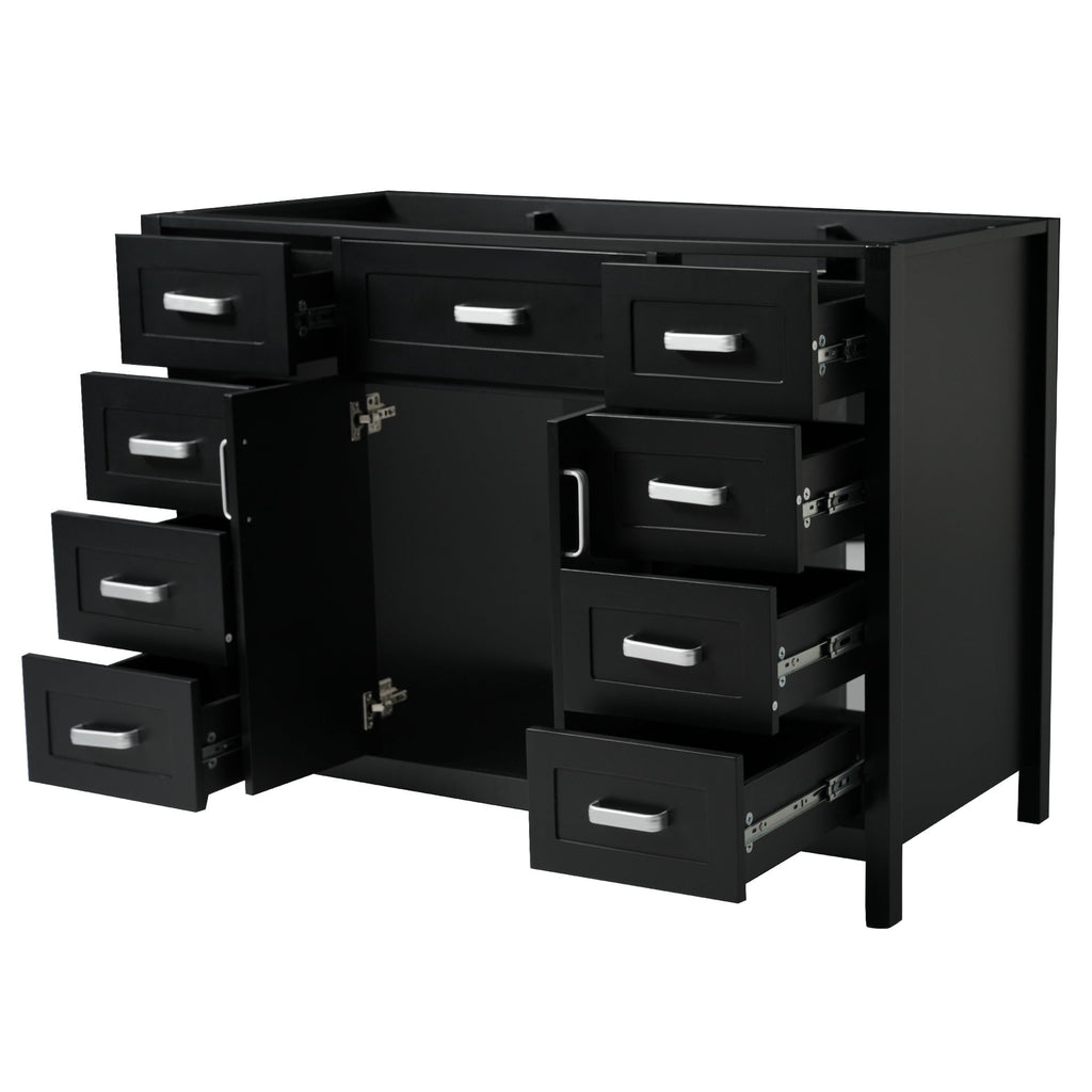 Bathroom Vanity Cabinet Only With 2 Soft Close Doors And 8 Drawers