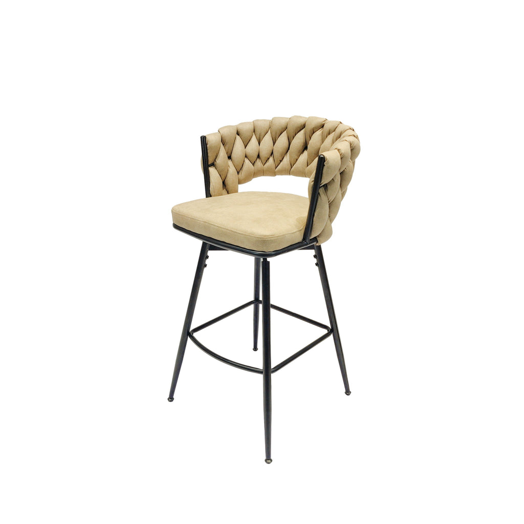 Bar Stool 360 Swivel With Back Footrest