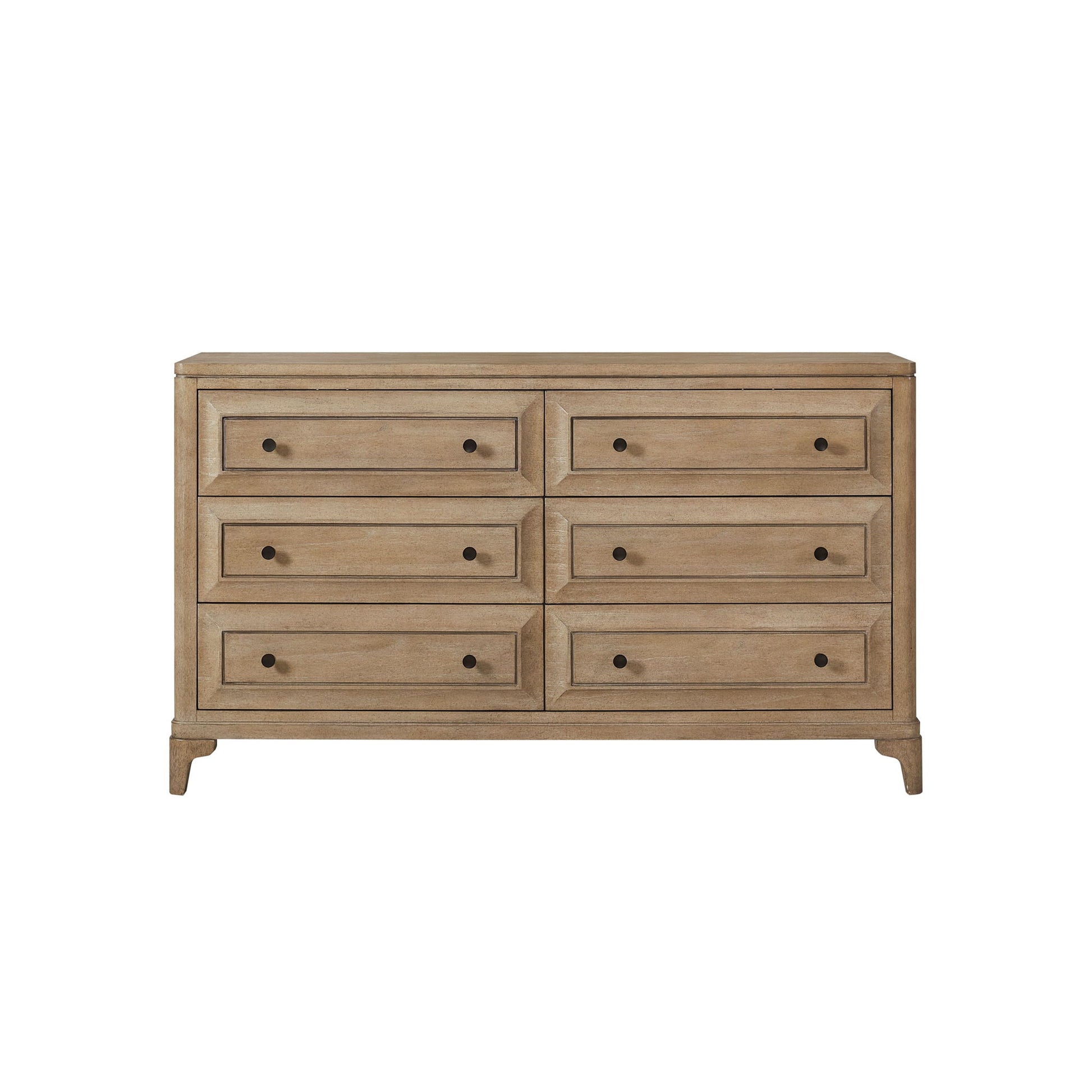 Modern 6 Drawer Dresser - Sand