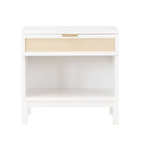 Blake - Cane 1 Drawer Nightstand With Cane Front - White