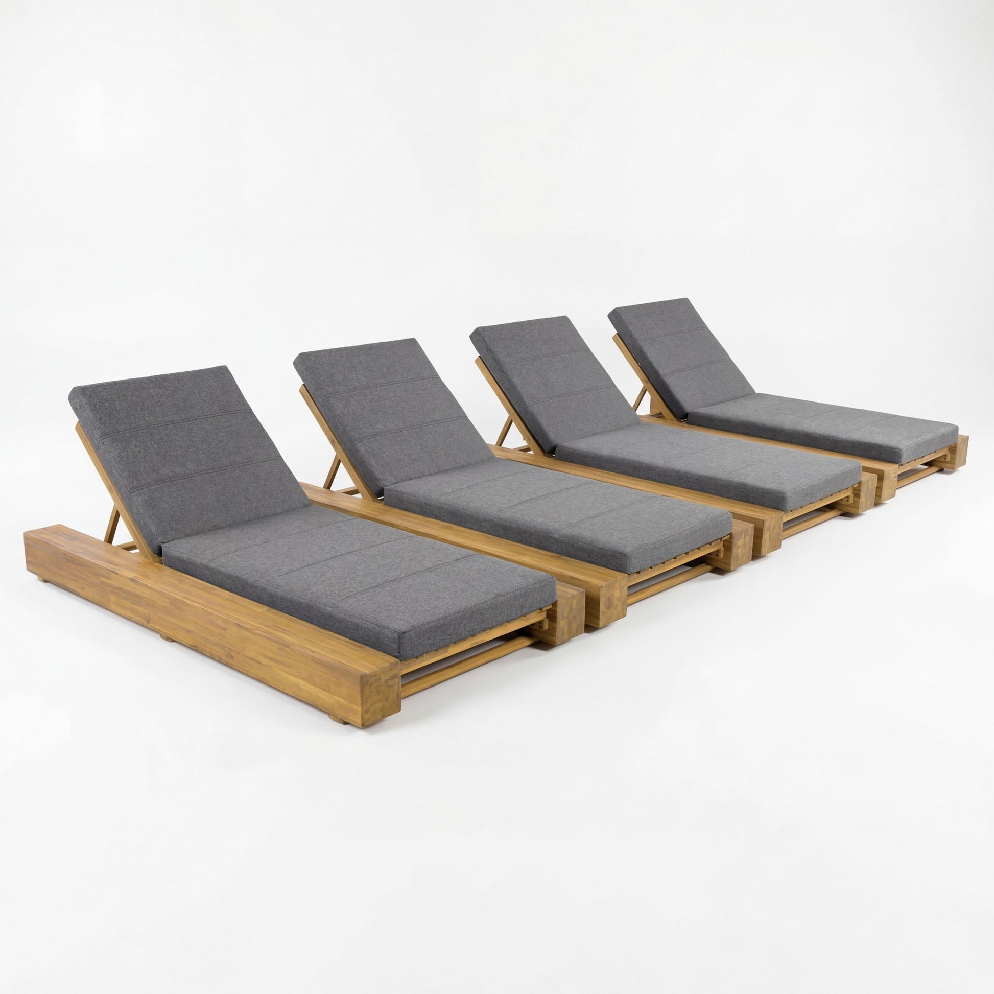Outdoor Chaise Lounges With Water-Resistant Cushions
