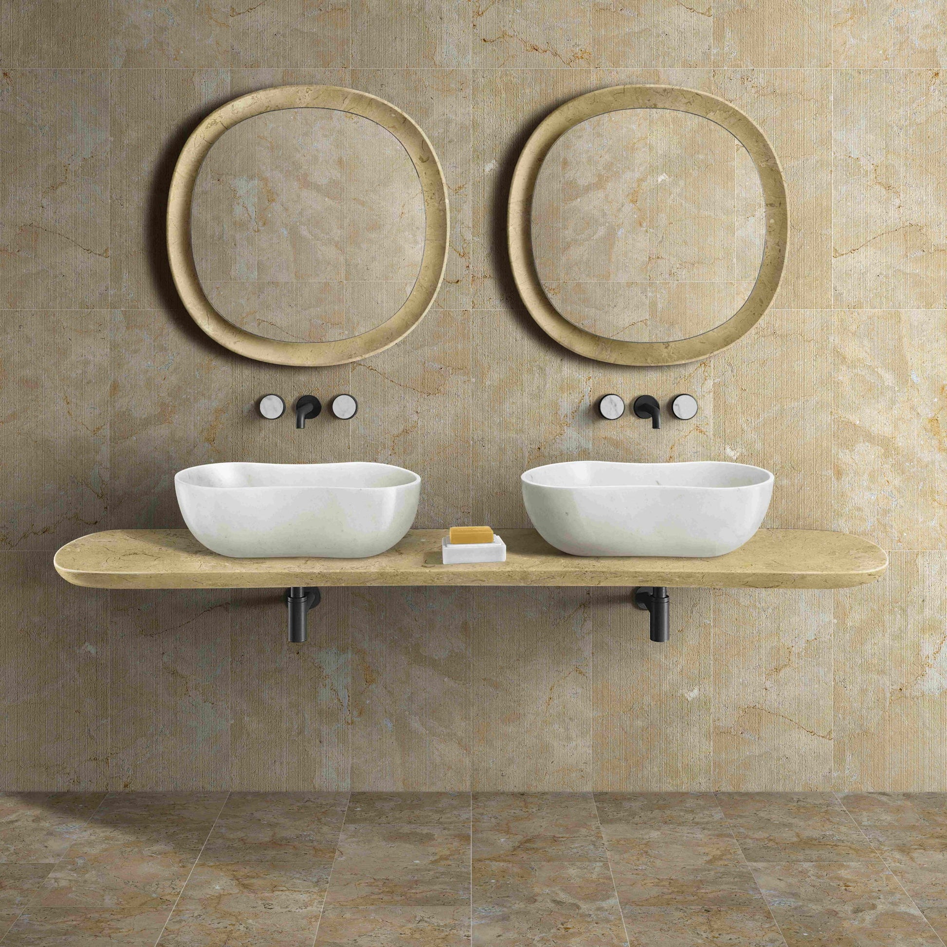 Bathroom Vessel Sink With Wavy Design