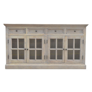 Glazed Sideboard - Natural / White