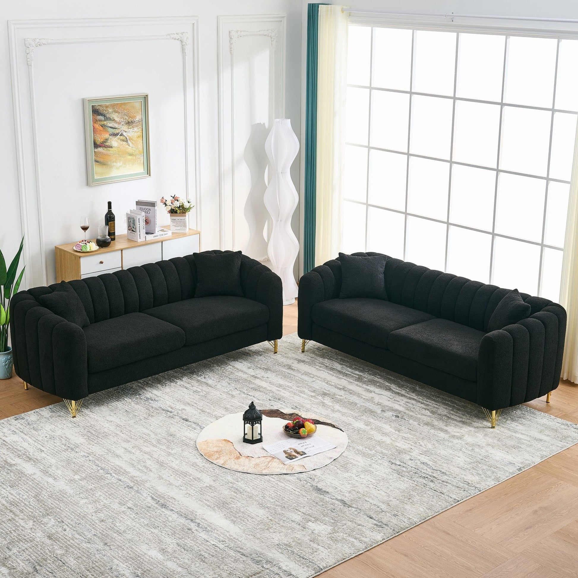 Oversized Sofa, Deep Tufted Couch