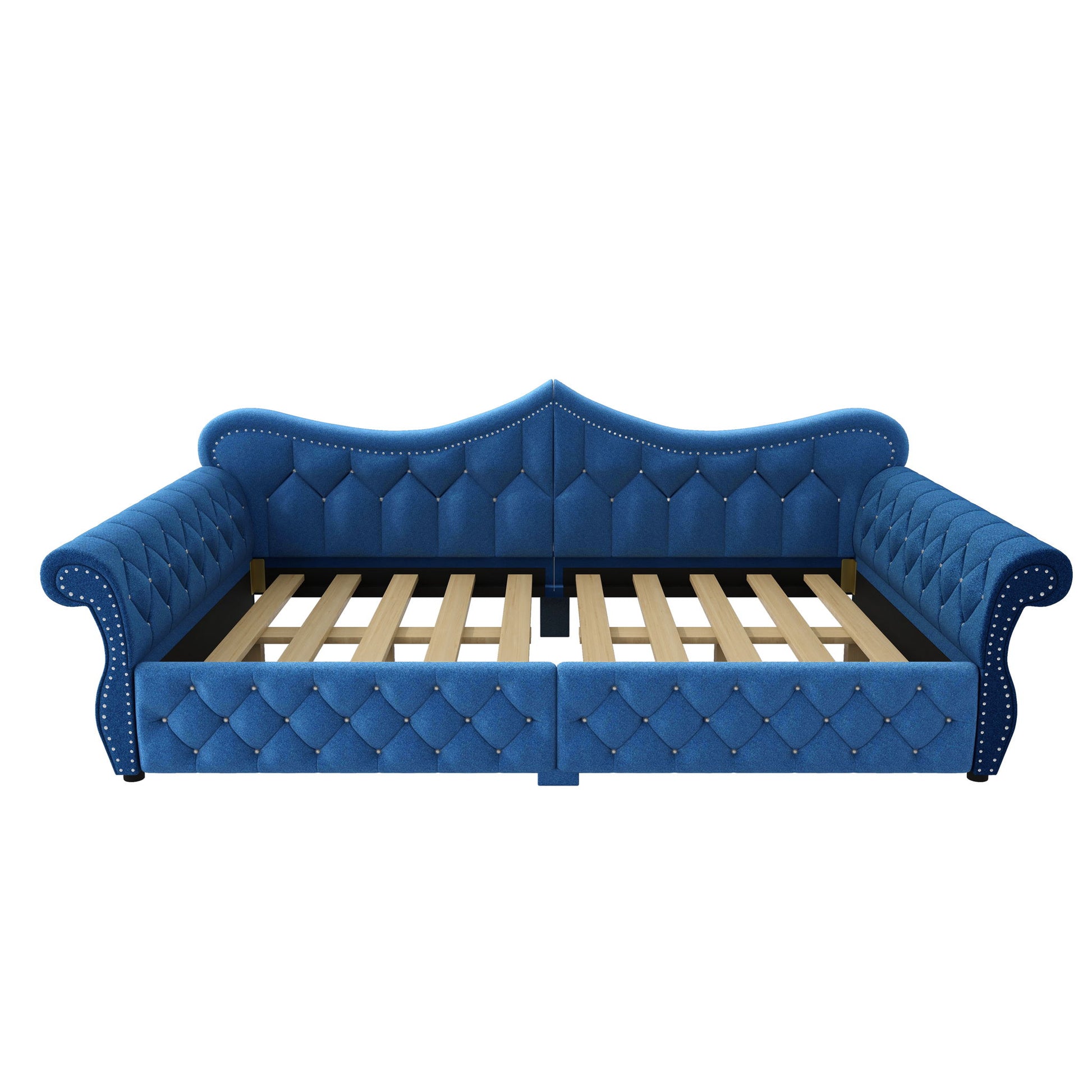 Upholstered Daybed With LED Lighting And Nailhead Trim