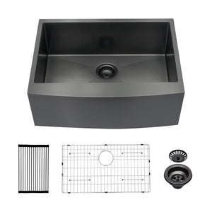 Farmhouse Kitchen Sink, Stainless Steel, Apron Front