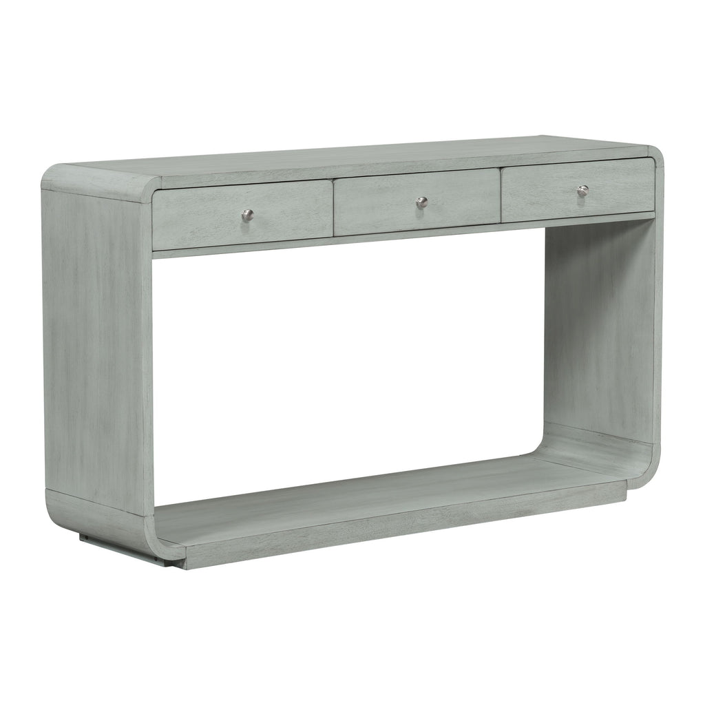 Console Table With 3 Drawers And Display Shelf