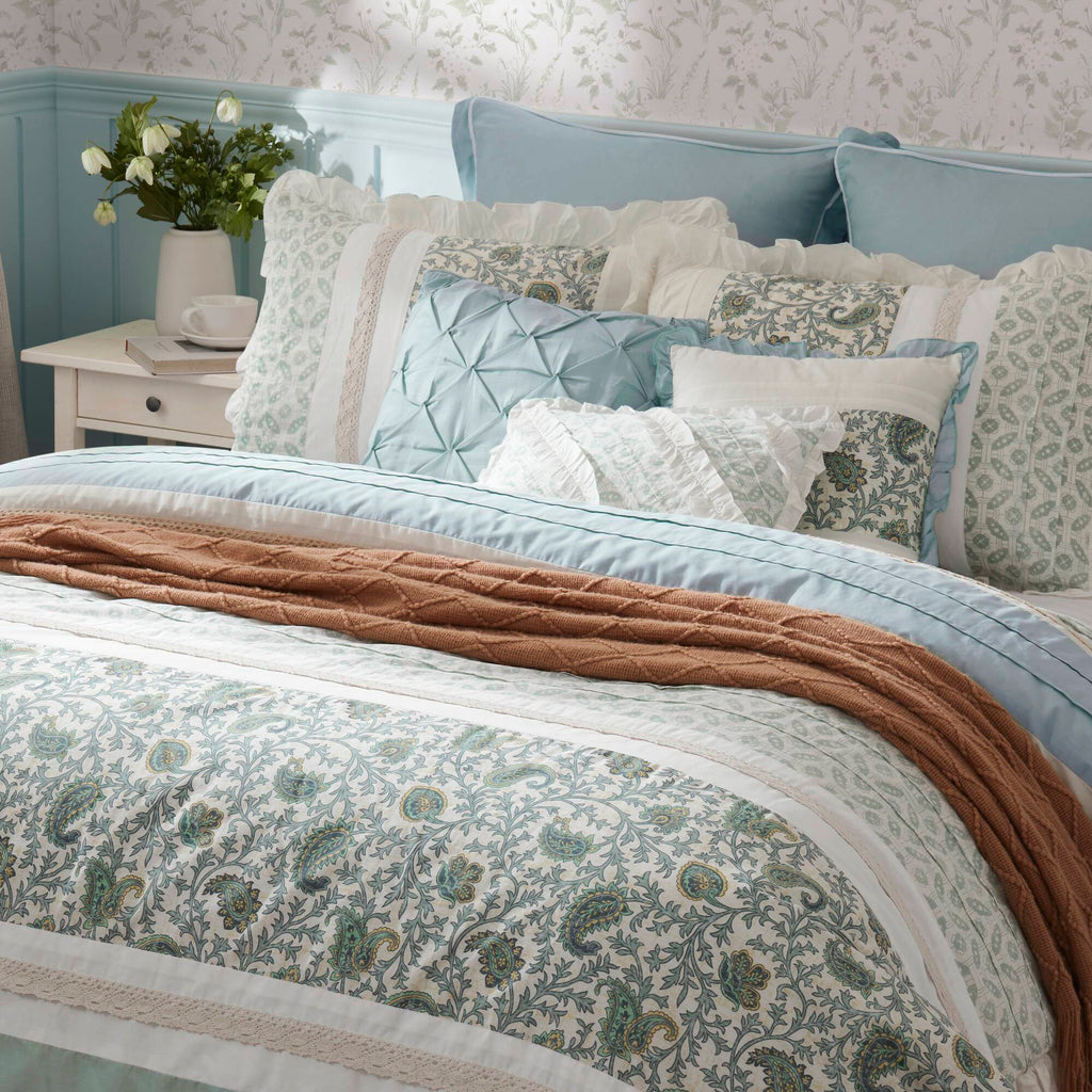 Dawn - California King 9 Piece Comforter Set - Blue