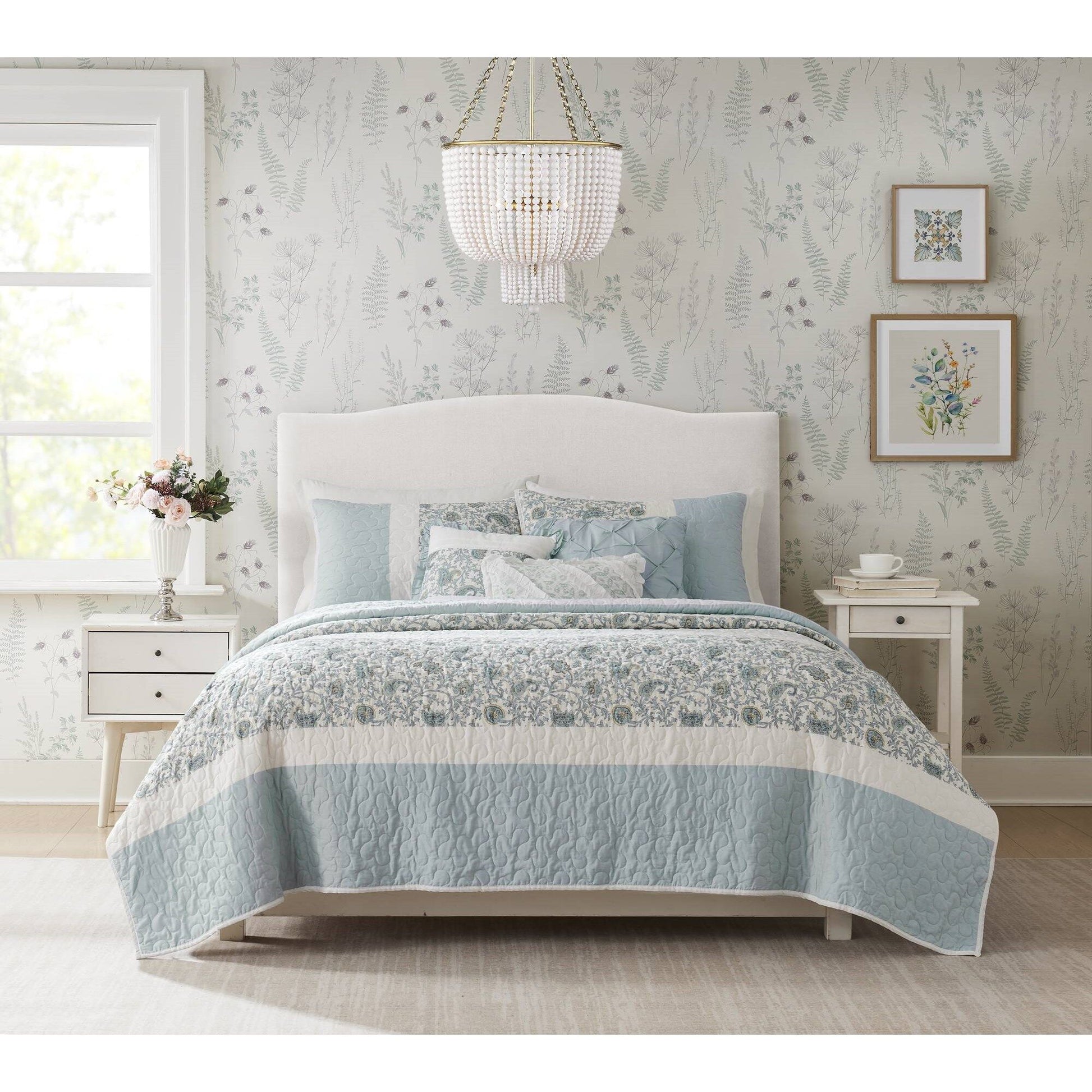 Dawn - 6 Piece Reversible Coverlet Set - Blue