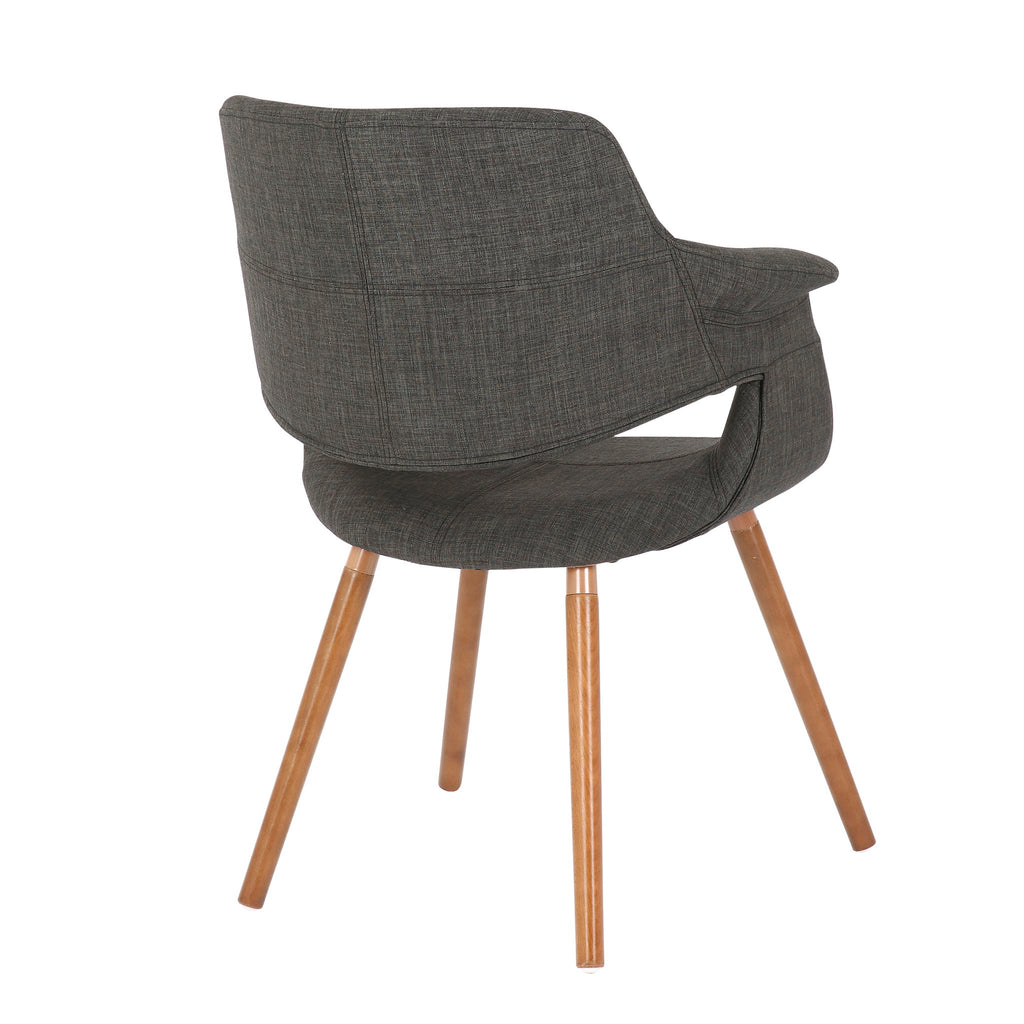 Vintage Flair - Mid-Century Modern Chair (Set of 2) - Walnut / Charcoal