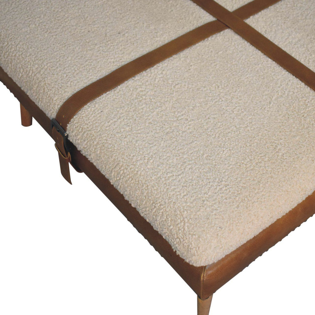 Buffalo - Large Square Footstool - Brown