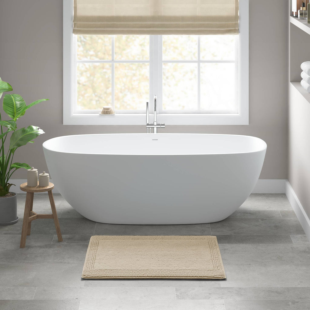 Splendor - 24" x 36" Tufted Reversible Bath Rug - Natural