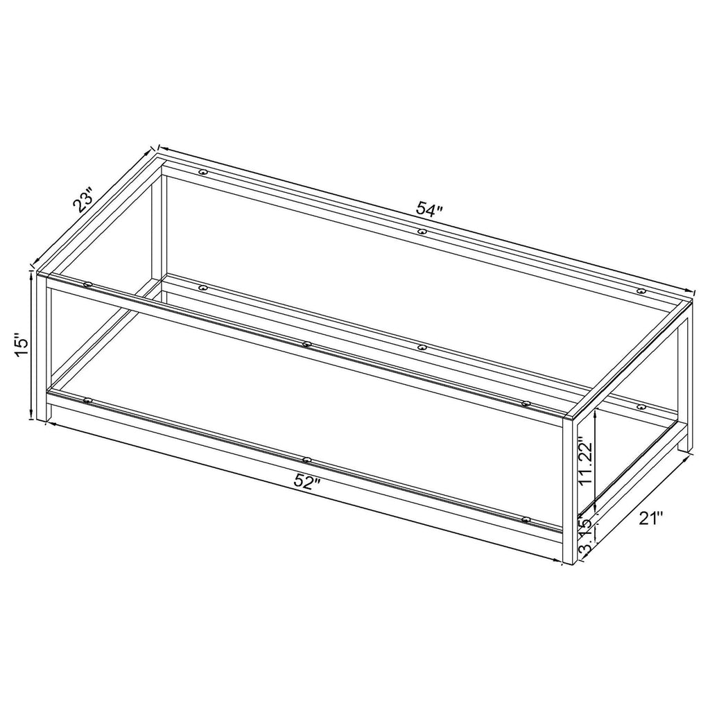 Natasha - 2 Piece Coffee Table Set - Nickel