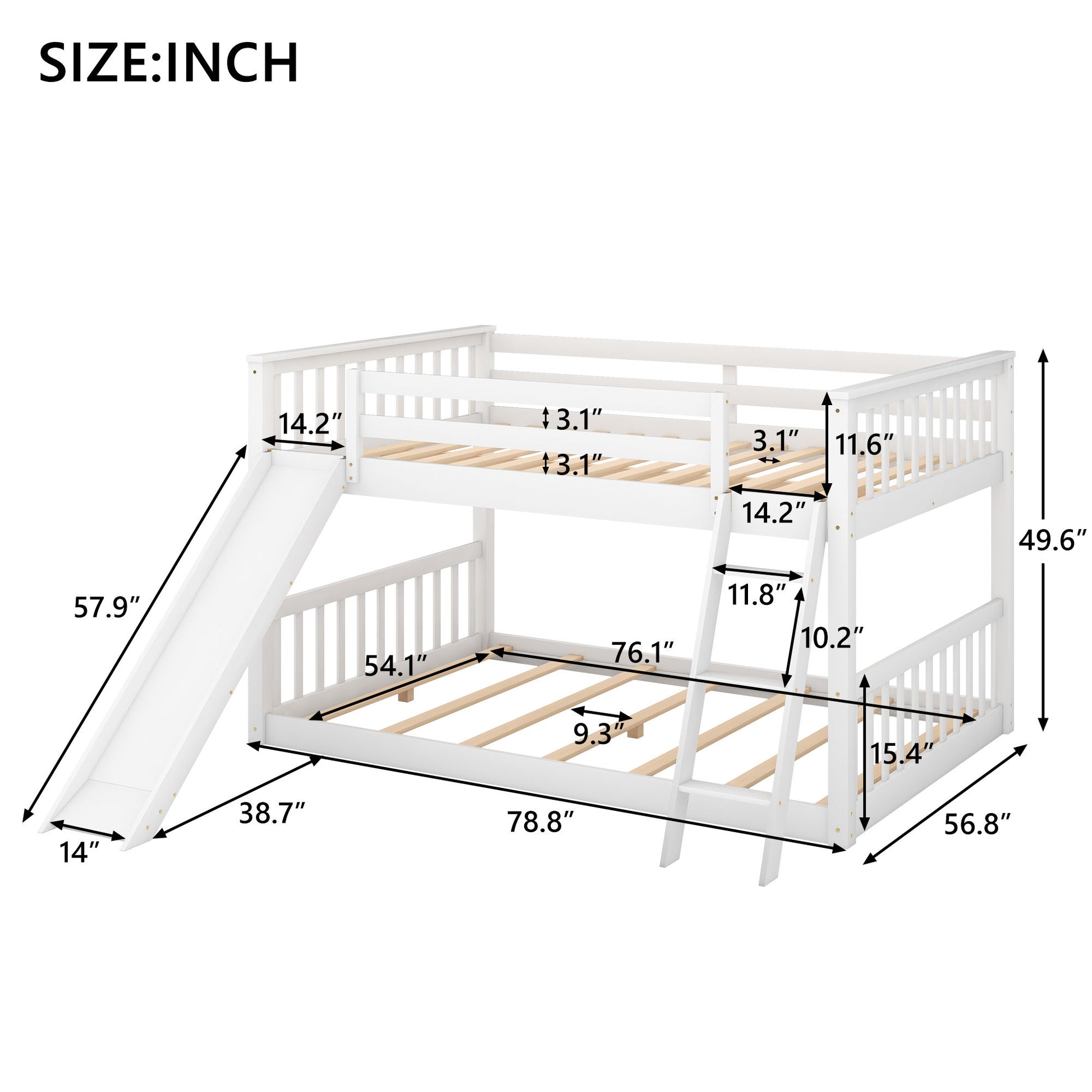 Bunk Bed With Convertible Slide And Ladder