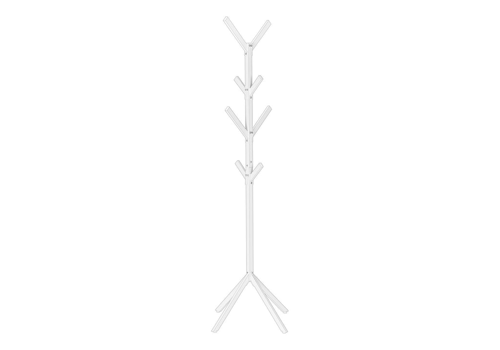 Coat Rack, Hall Tree, Free Standing, 8 Hooks, Entryway, Contemporary & Modern