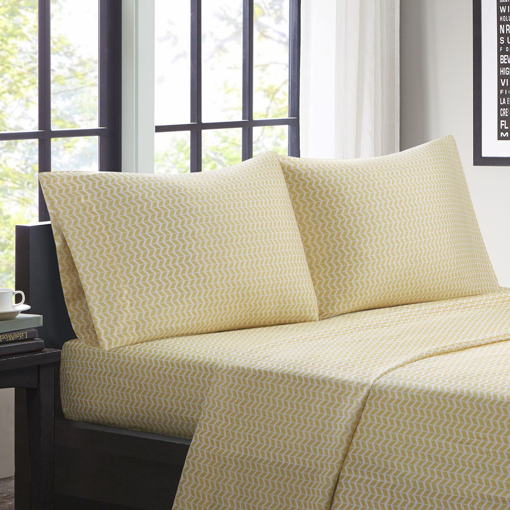 Chevron - Twin Printed Sheet Set - Yellow
