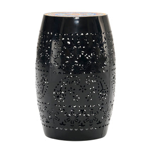 Ruby - Boho Mosaic Side Table With Ceramic Tile Top