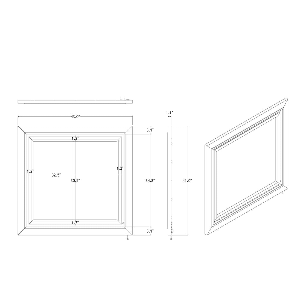 Skye - Marble Mirror - White