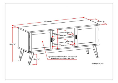 Draper - Mid Century Low TV Media Stand